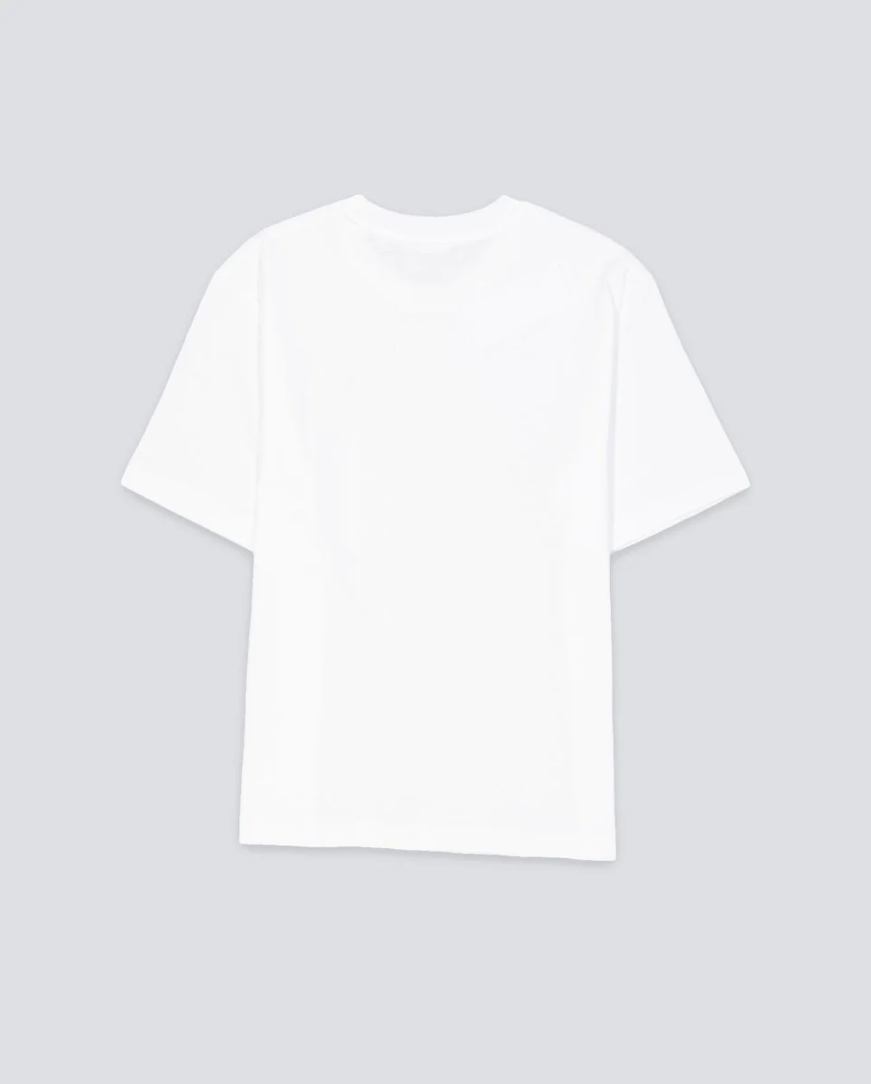 Camiseta Lacoste De Corte Holgado Blanco Mujer - Image 3