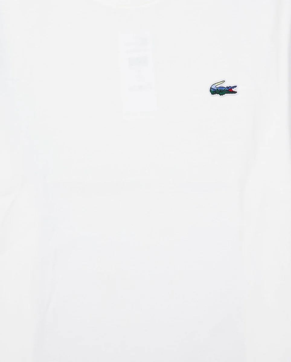Camiseta Lacoste Logo Bicolor Blanco Hombre - Image 2