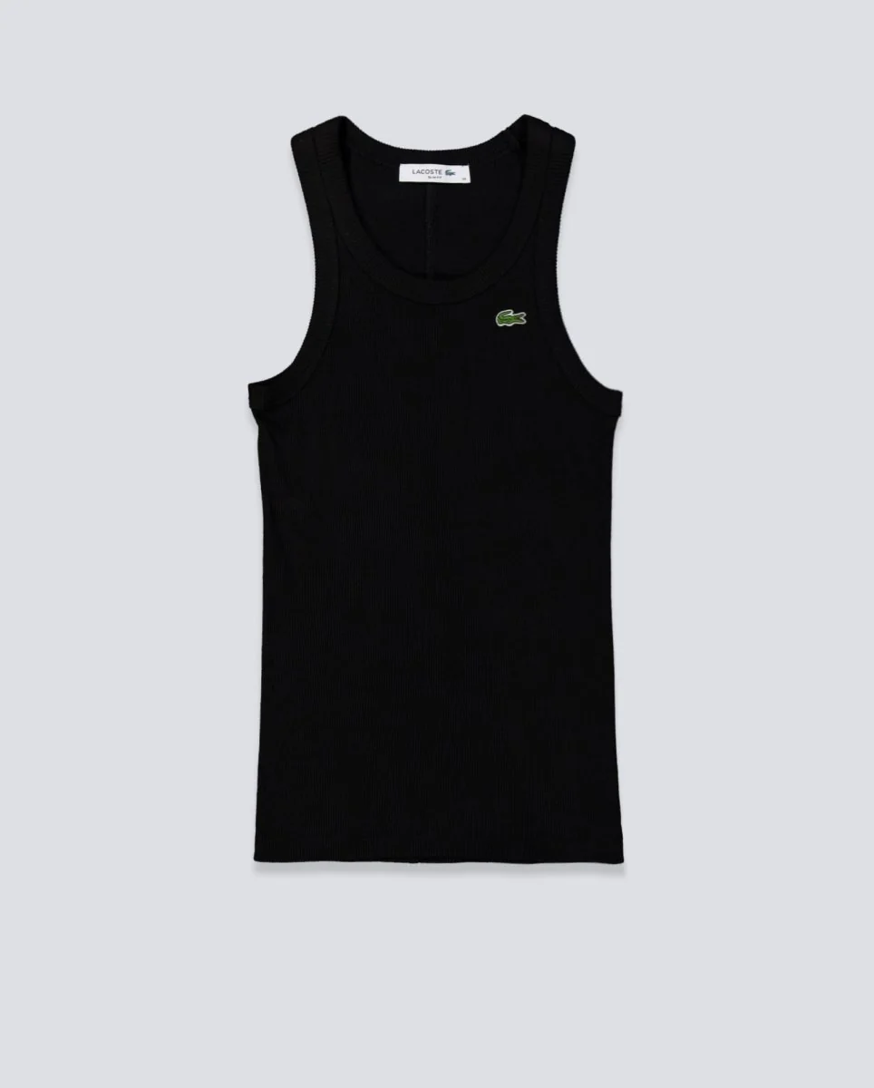 Top De Tirantes Lacoste Negro Mujer