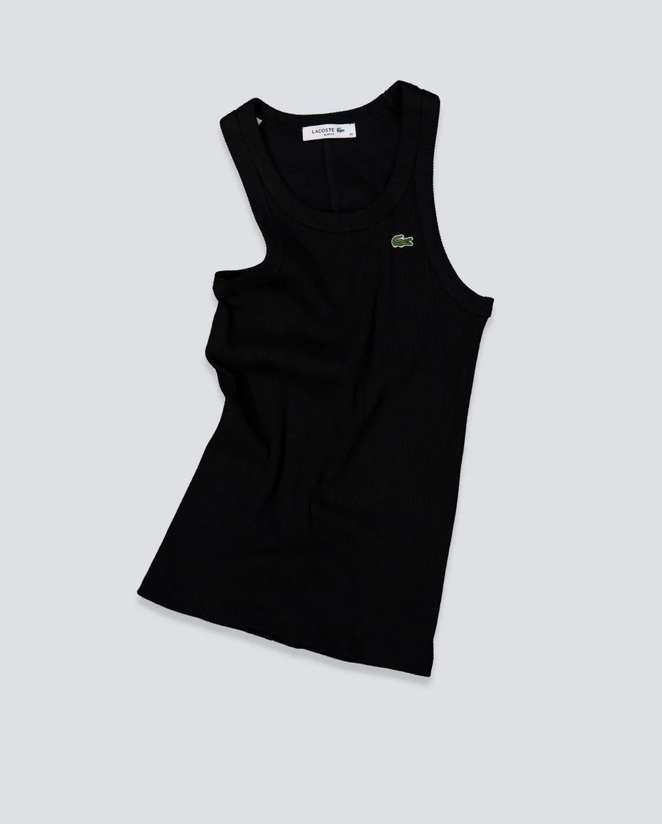 Top De Tirantes Lacoste Negro Mujer - Image 2