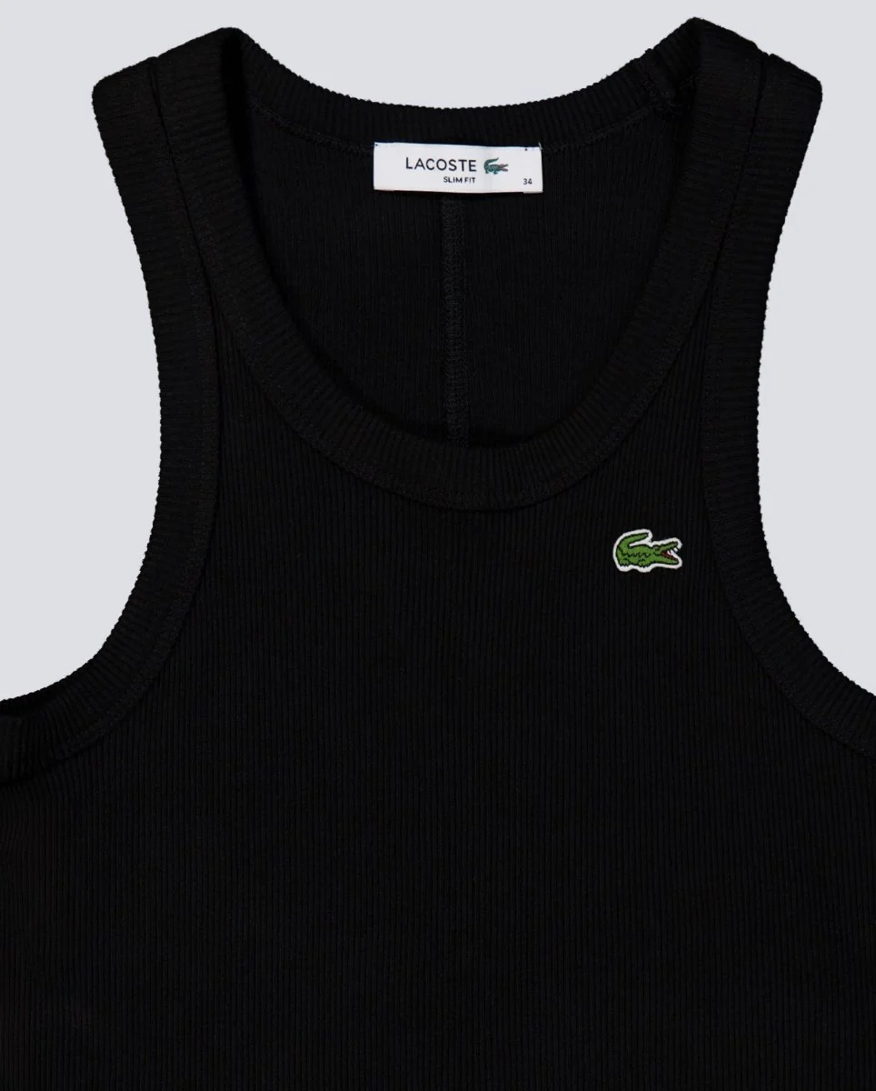 Top De Tirantes Lacoste Negro Mujer - Image 3