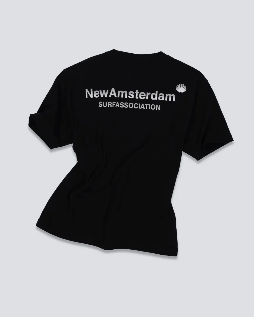Camiseta New Amsterdam Surf Association Logo Negro Unisex - Image 3