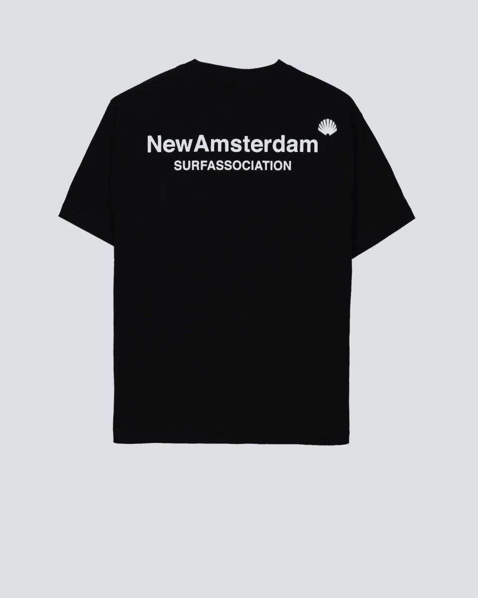 Camiseta New Amsterdam Surf Association Logo Negro Unisex - Image 4