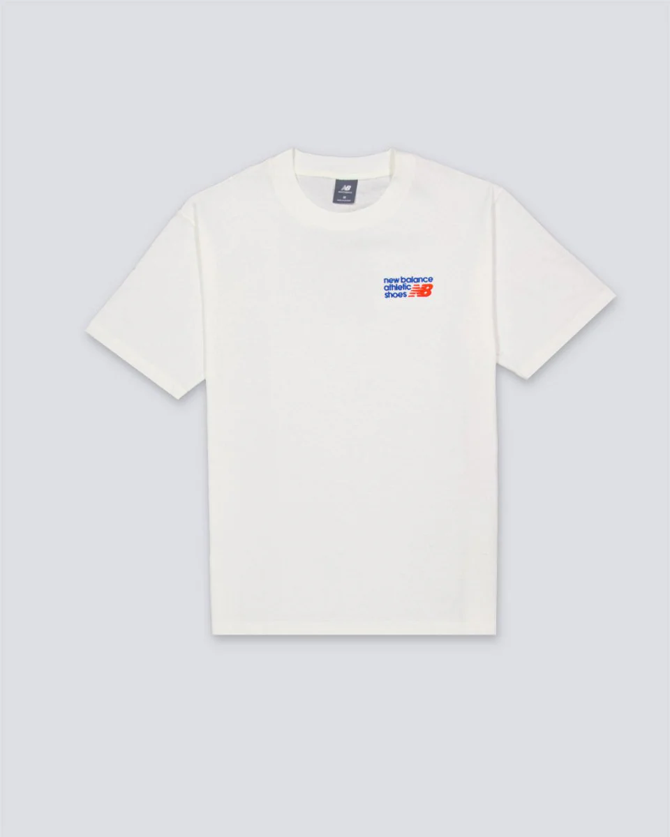 Camiseta New Balance Athletics Premium Logo Blanco Hombre