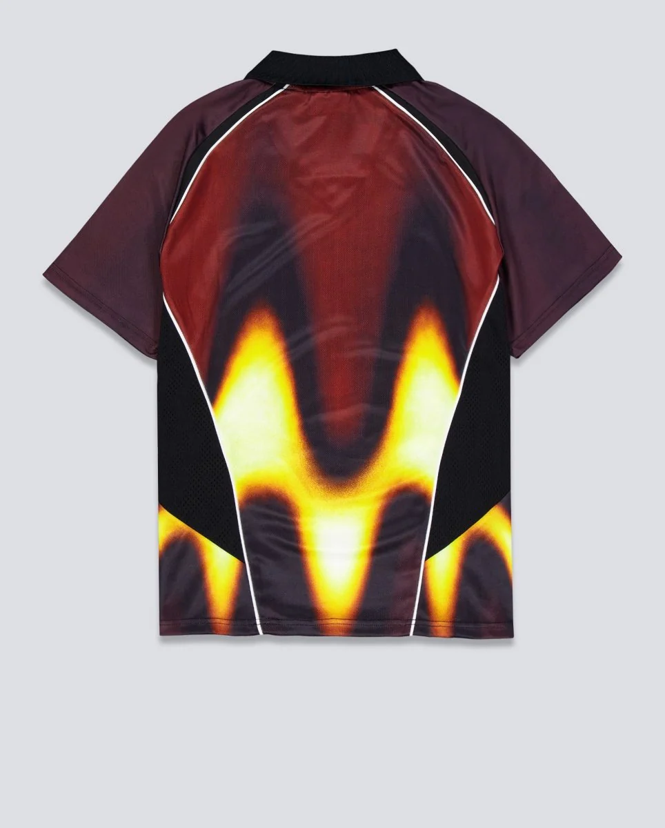 Camiseta Obey Blurred Soccer Jersey Rojo Unisex - Image 3