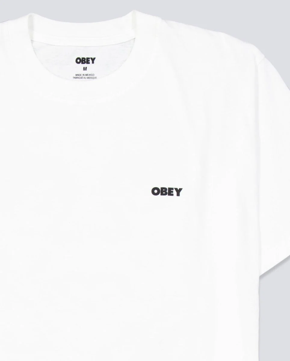 Camiseta Obey Bold Icon Face Pigment Blanco Hombre - Image 6