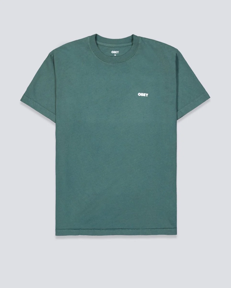 Camiseta Obey Bold Icon Face Pigment Verde Hombre