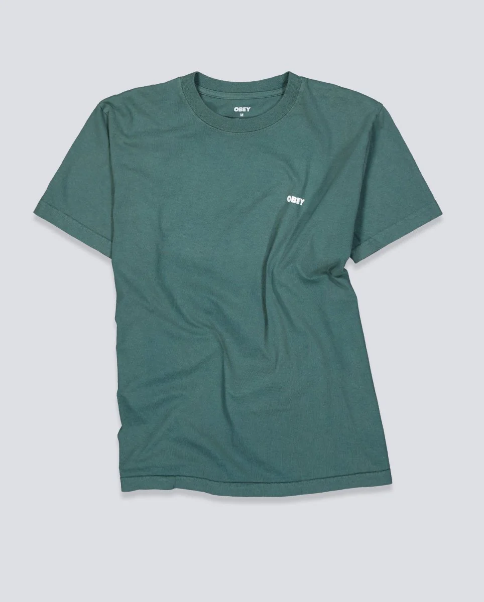 Camiseta Obey Bold Icon Face Pigment Verde Hombre - Image 2