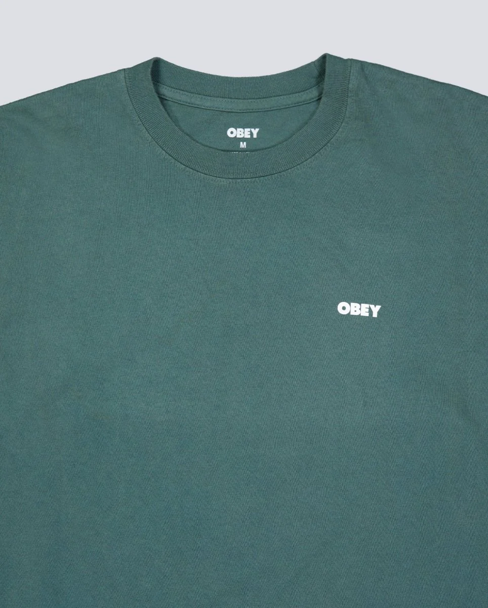Camiseta Obey Bold Icon Face Pigment Verde Hombre - Image 4