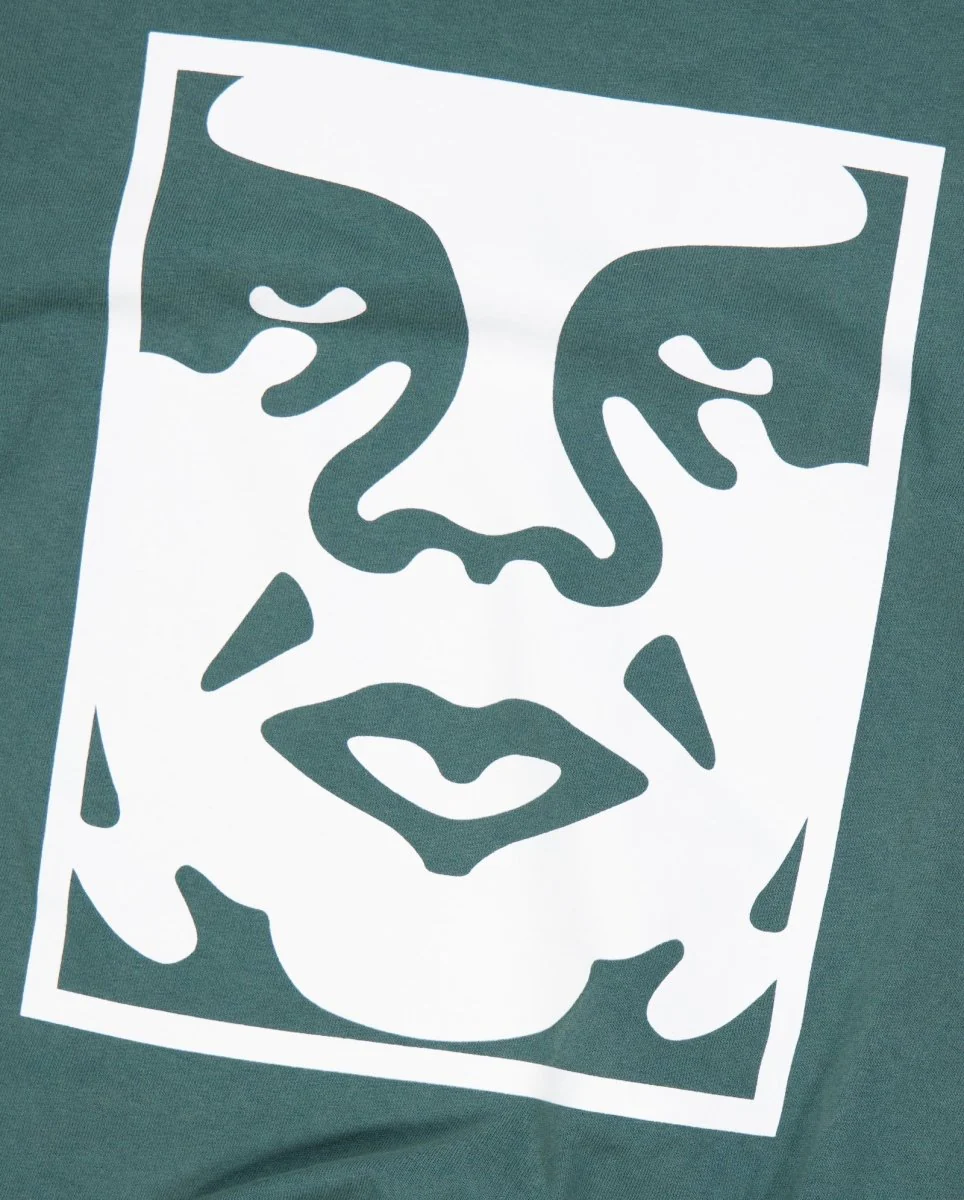 Camiseta Obey Bold Icon Face Pigment Verde Hombre - Image 6