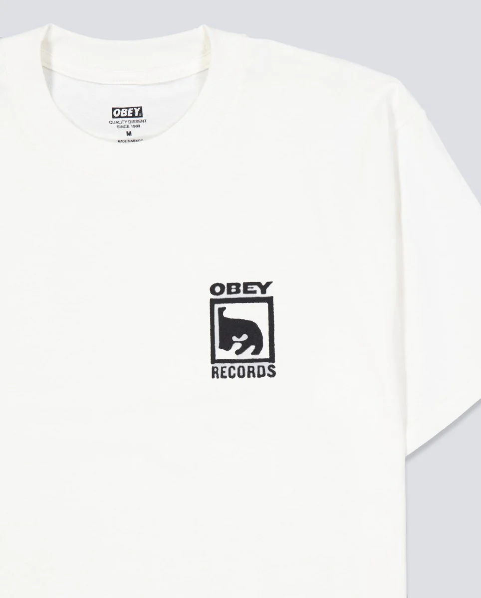 Camiseta Obey Come Lose Your Hearing Blanco Hombre - Image 3