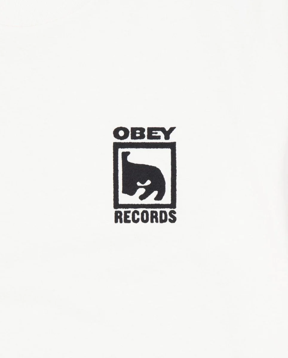 Camiseta Obey Come Lose Your Hearing Blanco Hombre - Image 5
