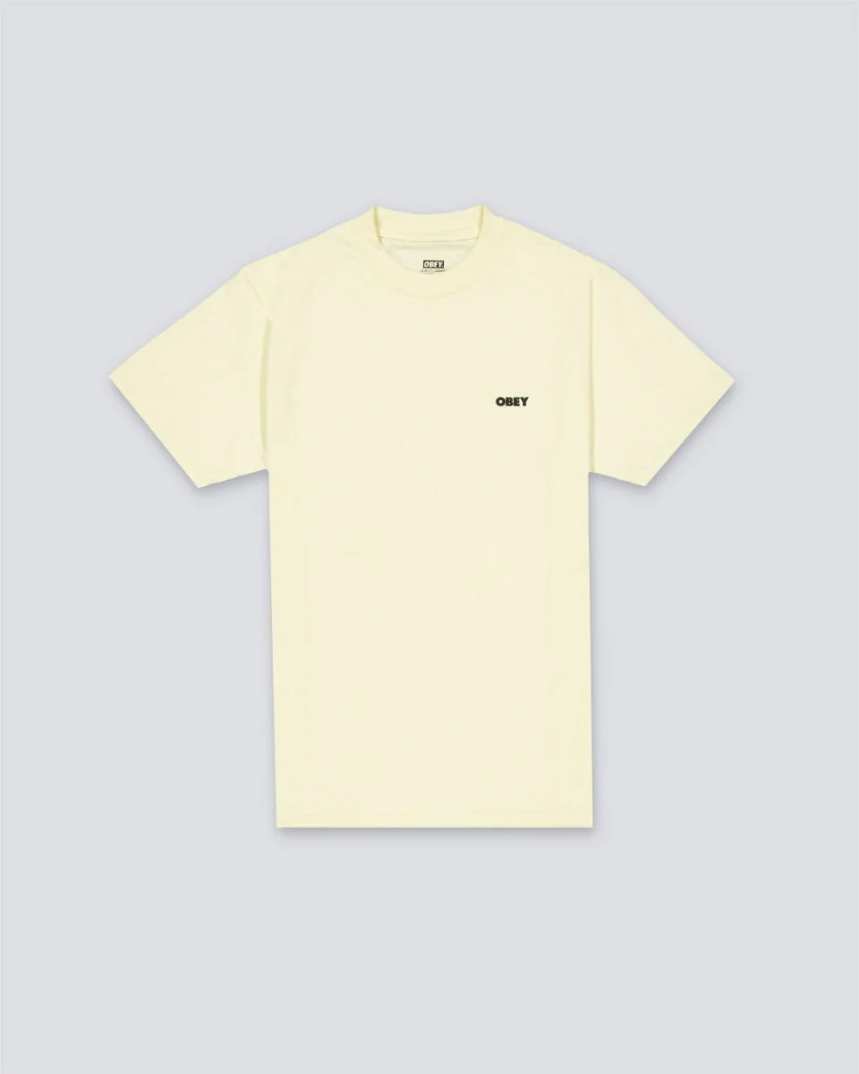 Camiseta Obey Cosmic Noise Amarillo Hombre