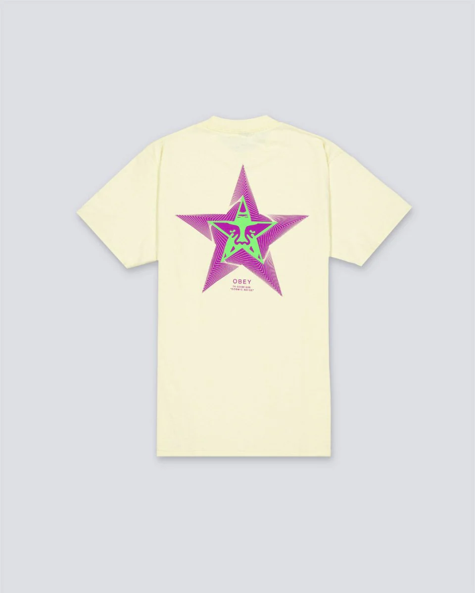 Camiseta Obey Cosmic Noise Amarillo Hombre - Image 2