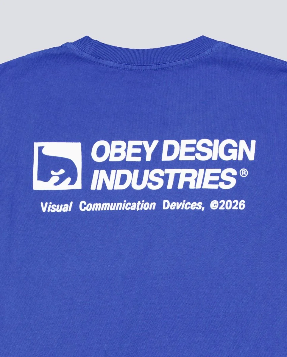 Camiseta Obey Devices Pigment Azul Unisex - Image 5