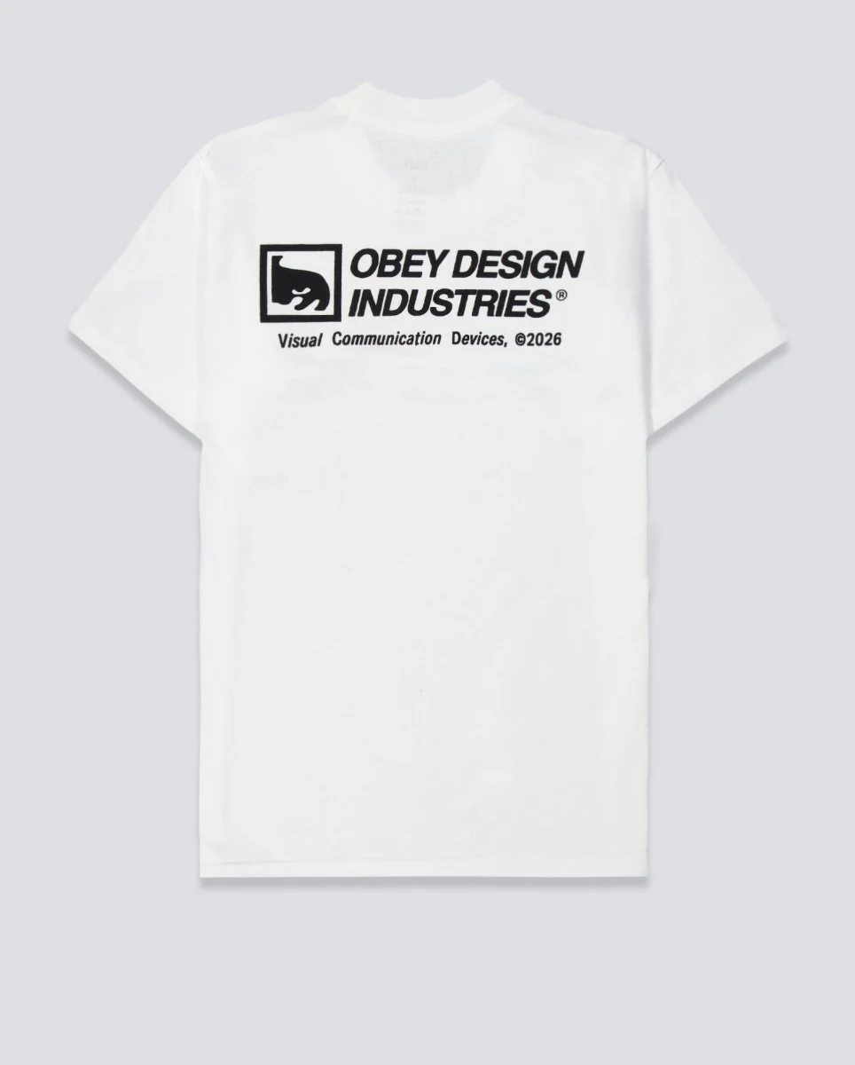 Camiseta Obey Devices Pigment Blanco Hombre - Image 3