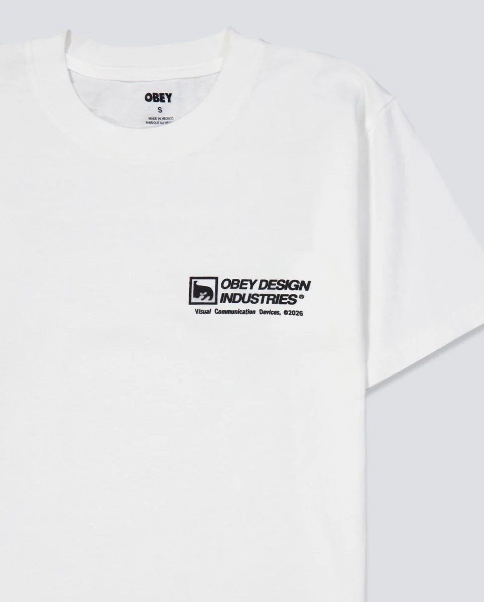 Camiseta Obey Devices Pigment Blanco Hombre - Image 4