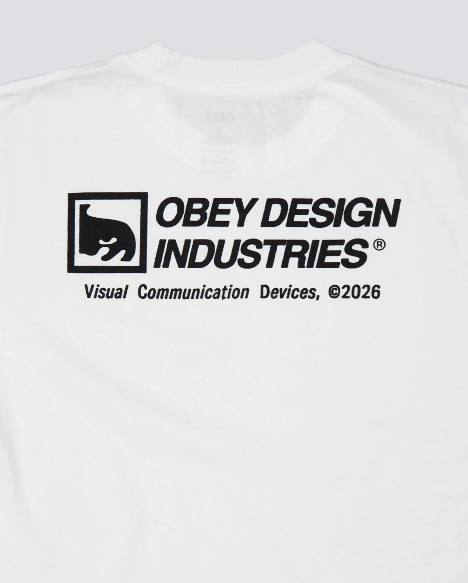 Camiseta Obey Devices Pigment Blanco Hombre - Image 5