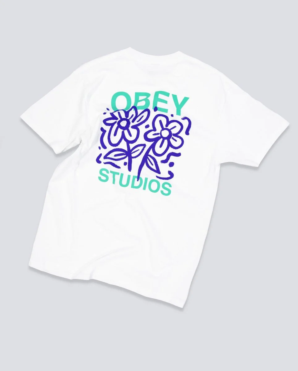 Camiseta Obey Grown With Love Blanco Unisex - Image 3