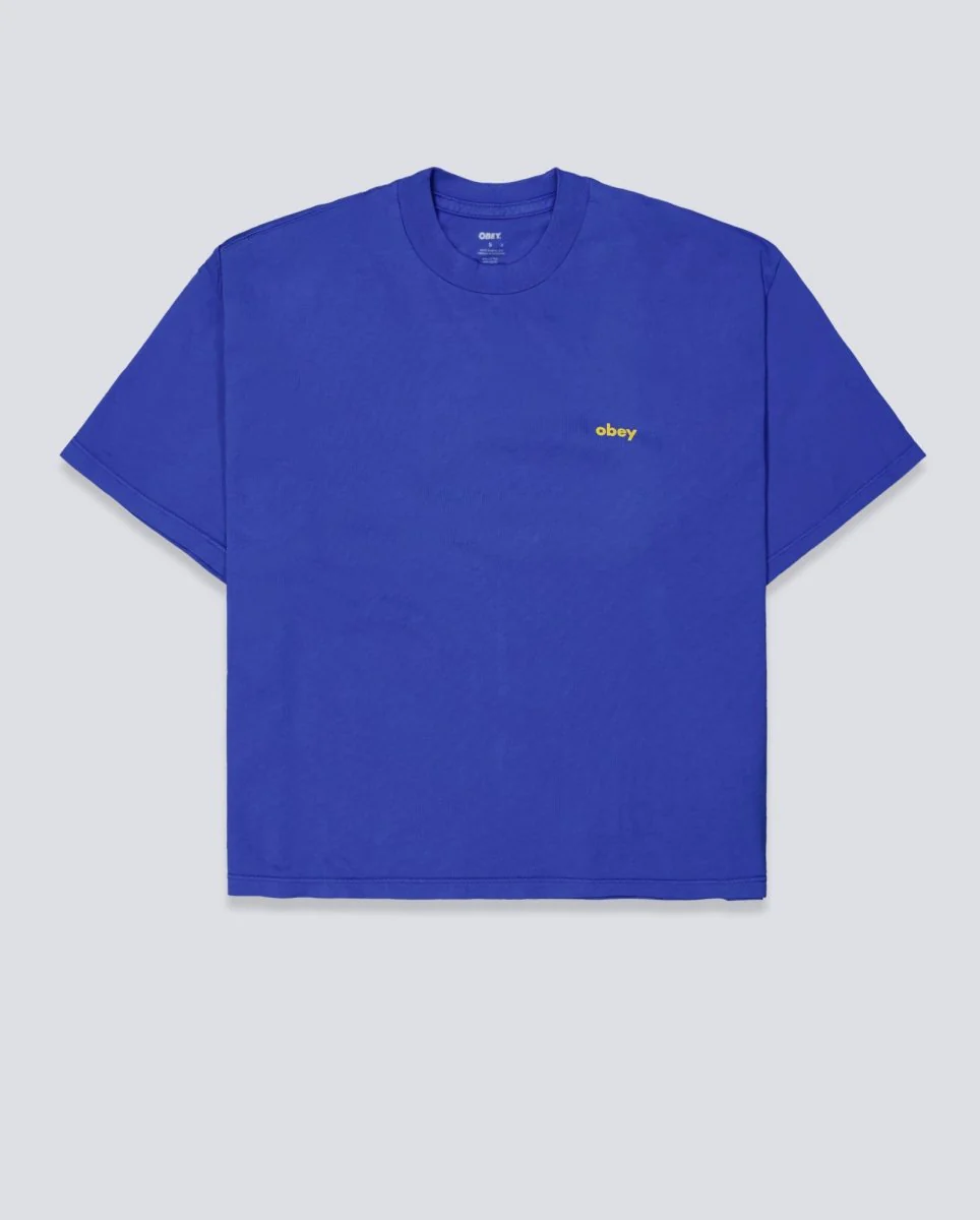 Camiseta Obey Listen To The Best Azul Mujer