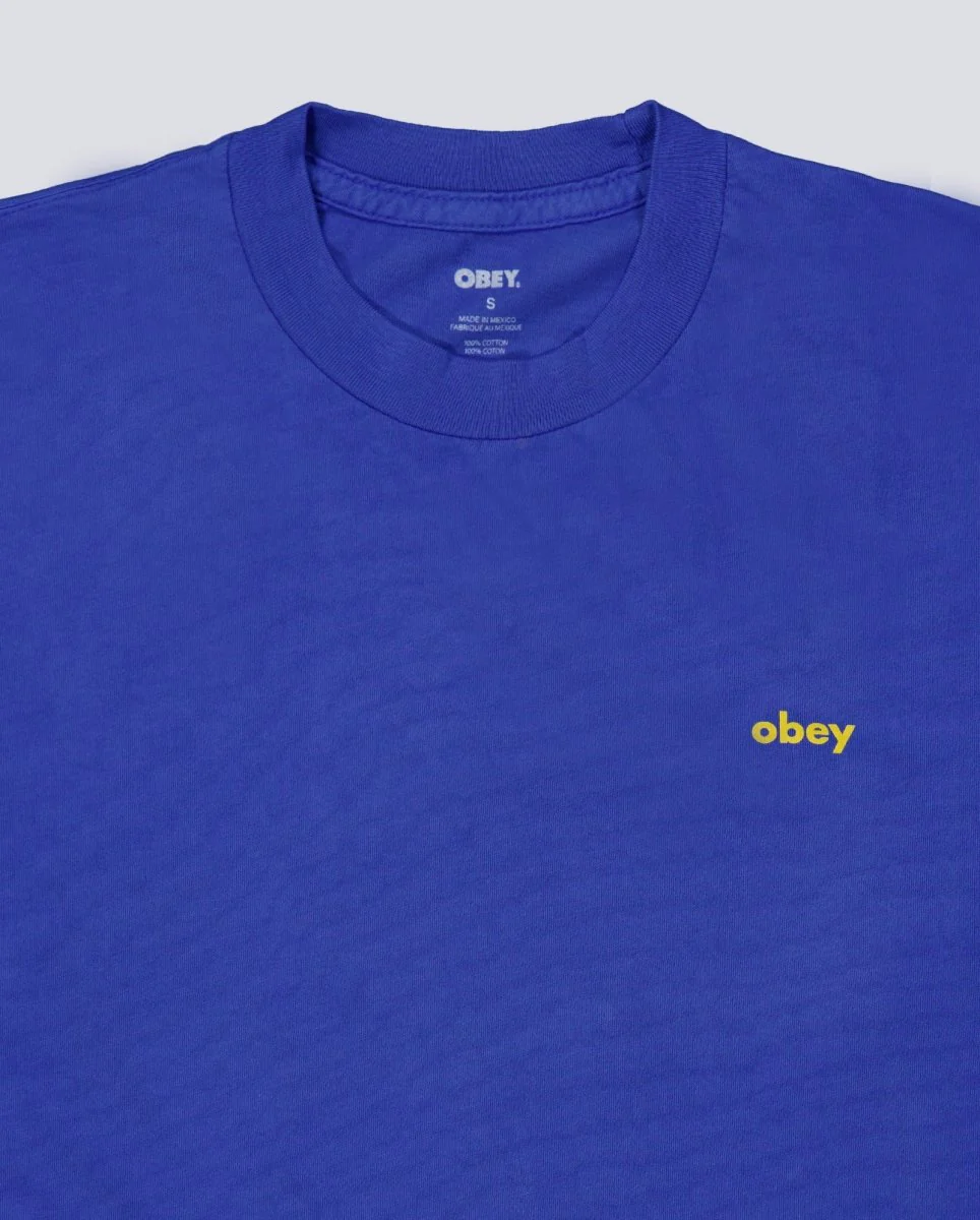 Camiseta Obey Listen To The Best Azul Mujer - Image 4