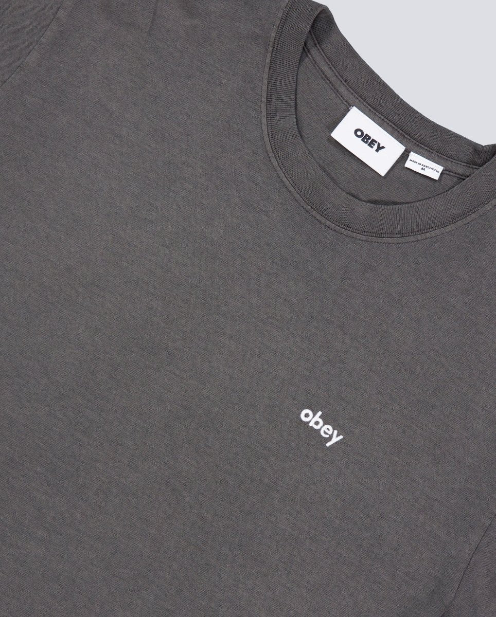 Camiseta Obey Lowercase Pigment Gris Unisex - Image 2