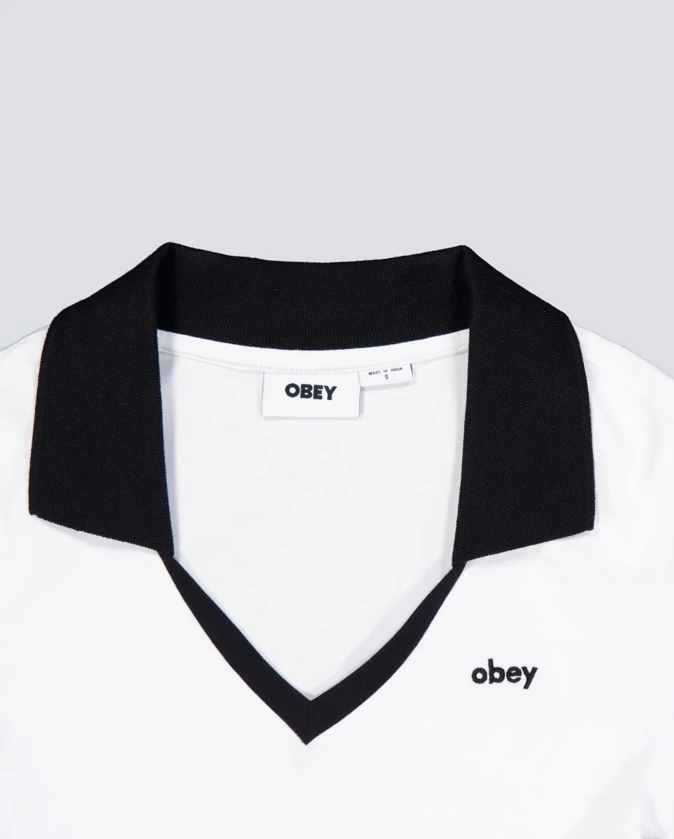 Camiseta Obey Meredith Collared Blanco Mujer - Image 4