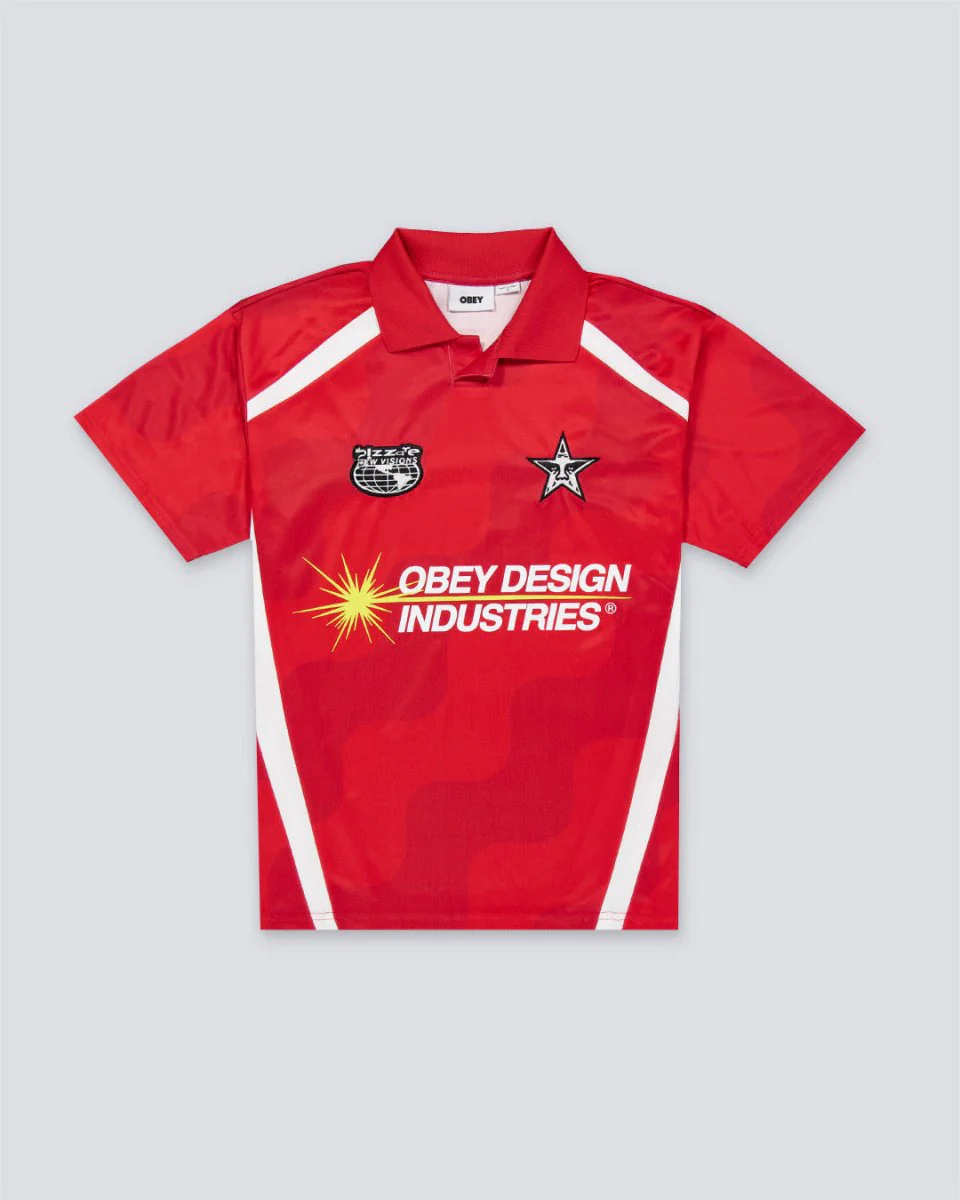 Camiseta Obey Soccer Rojo Unisex