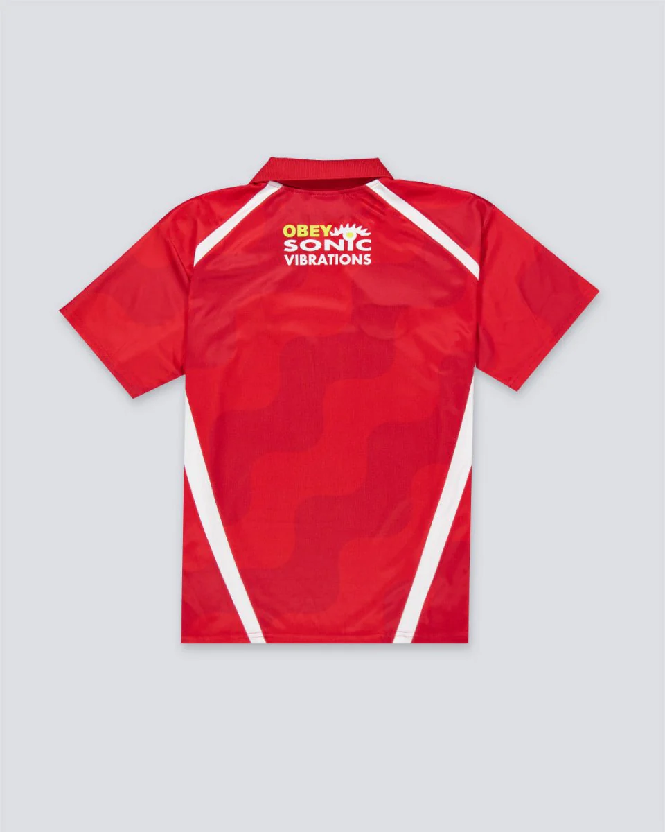 Camiseta Obey Soccer Rojo Unisex - Image 2