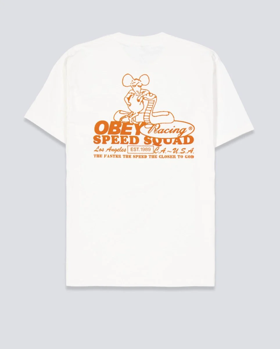 Camiseta Obey Speed Squad Blanco Unisex - Image 3