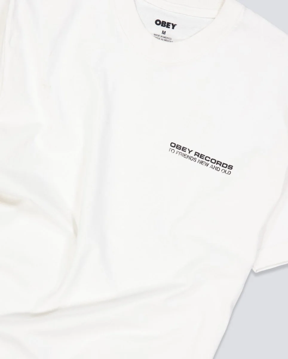 Camiseta Obey To New Friends And Old Blanco Unisex - Image 2