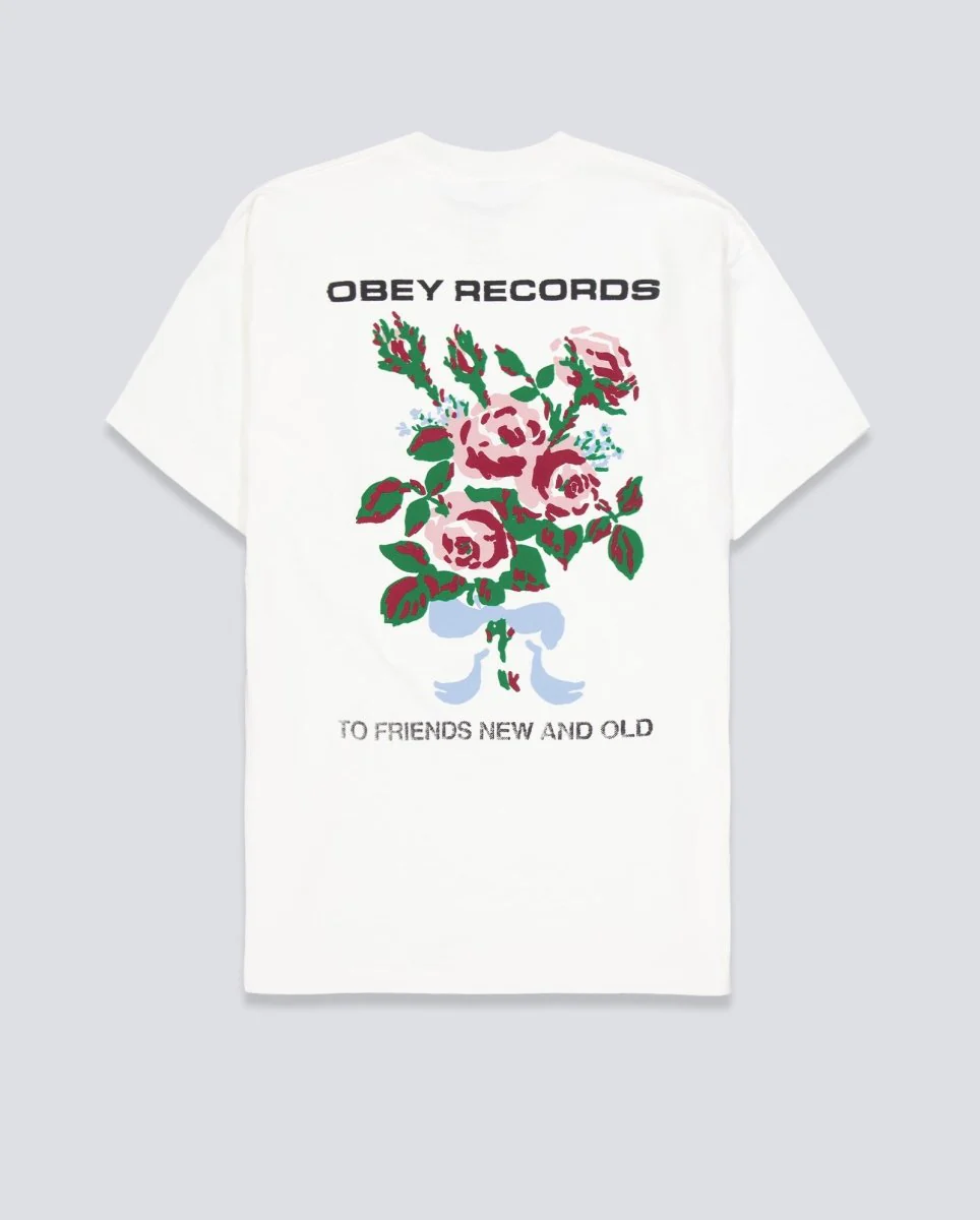 Camiseta Obey To New Friends And Old Blanco Unisex - Image 3