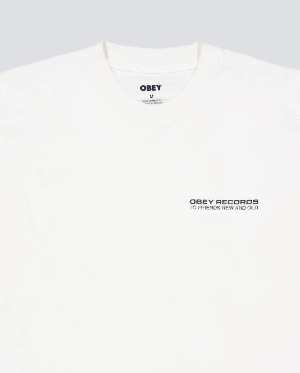 Camiseta Obey To New Friends And Old Blanco Unisex - Image 5