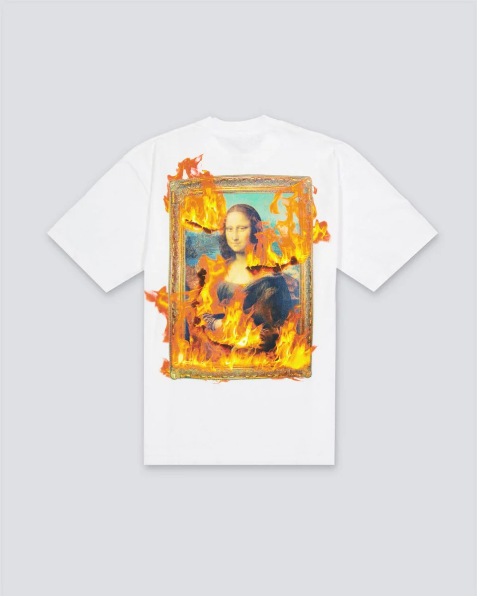 Camiseta Pleasures Burn Again Blanco Hombre - Image 2