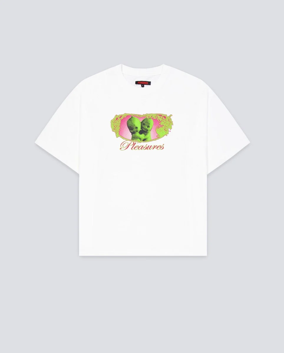 Camiseta Pleasures Cutie Heavyweight Blanco Unisex