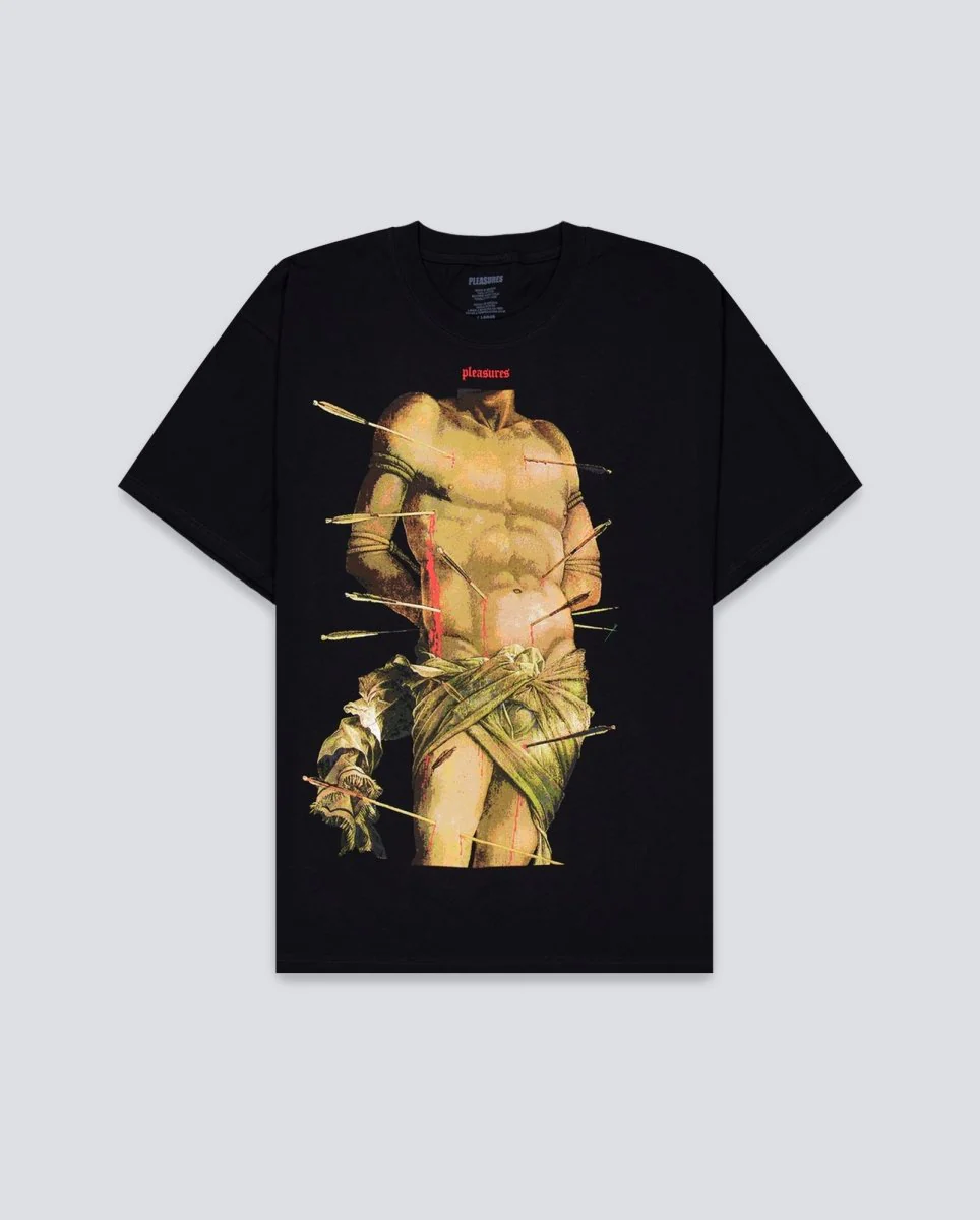 Camiseta Pleasures Hurt Negro Unisex