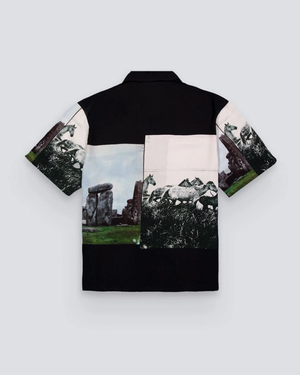 Camisa Pleasures Stone Horse Vacation Negra Unisex - Image 2