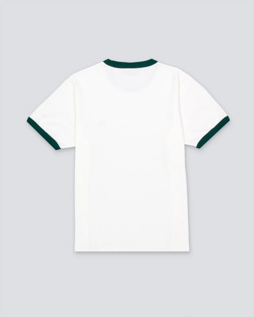 Camiseta Ringer Tee Cloud Blanco Y Verde Hombre - Image 2