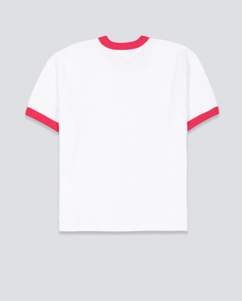 Camiseta Vans Center Chest Ringer Rojo Mujer - Image 3