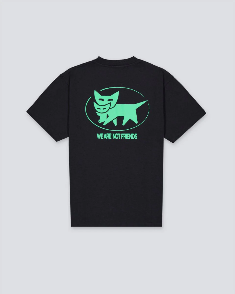 Camiseta We Are Not Friends Heavy Weight Negro Hombre - Image 2