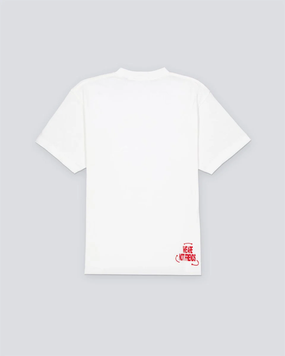 Camiseta We Are Not Friends Recycled Zen Blanco Hombre - Image 2