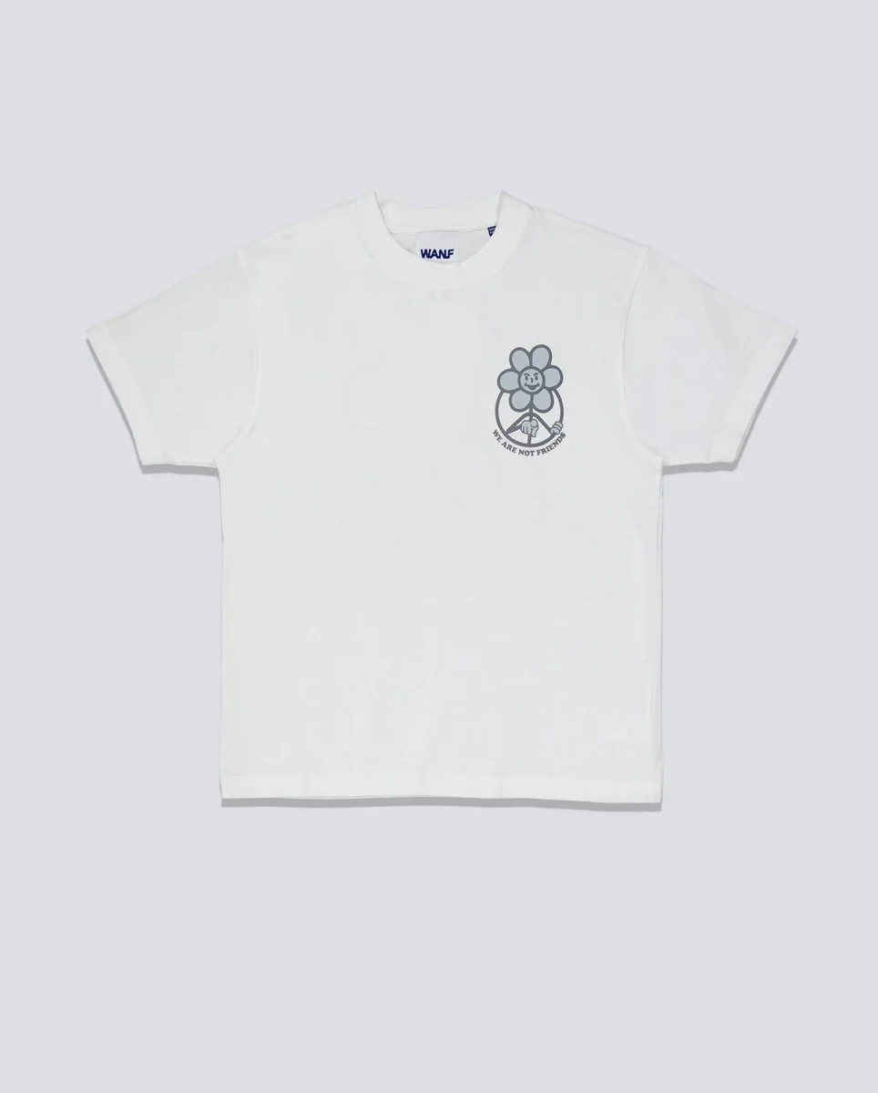 Camiseta We Are Not Friends Snow Daisy Blanca Unisex