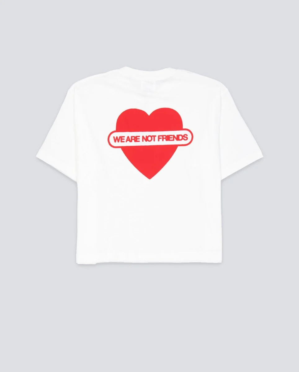 Camiseta We Are Not Friends Union Love Boxy Blanco Unisex - Image 3