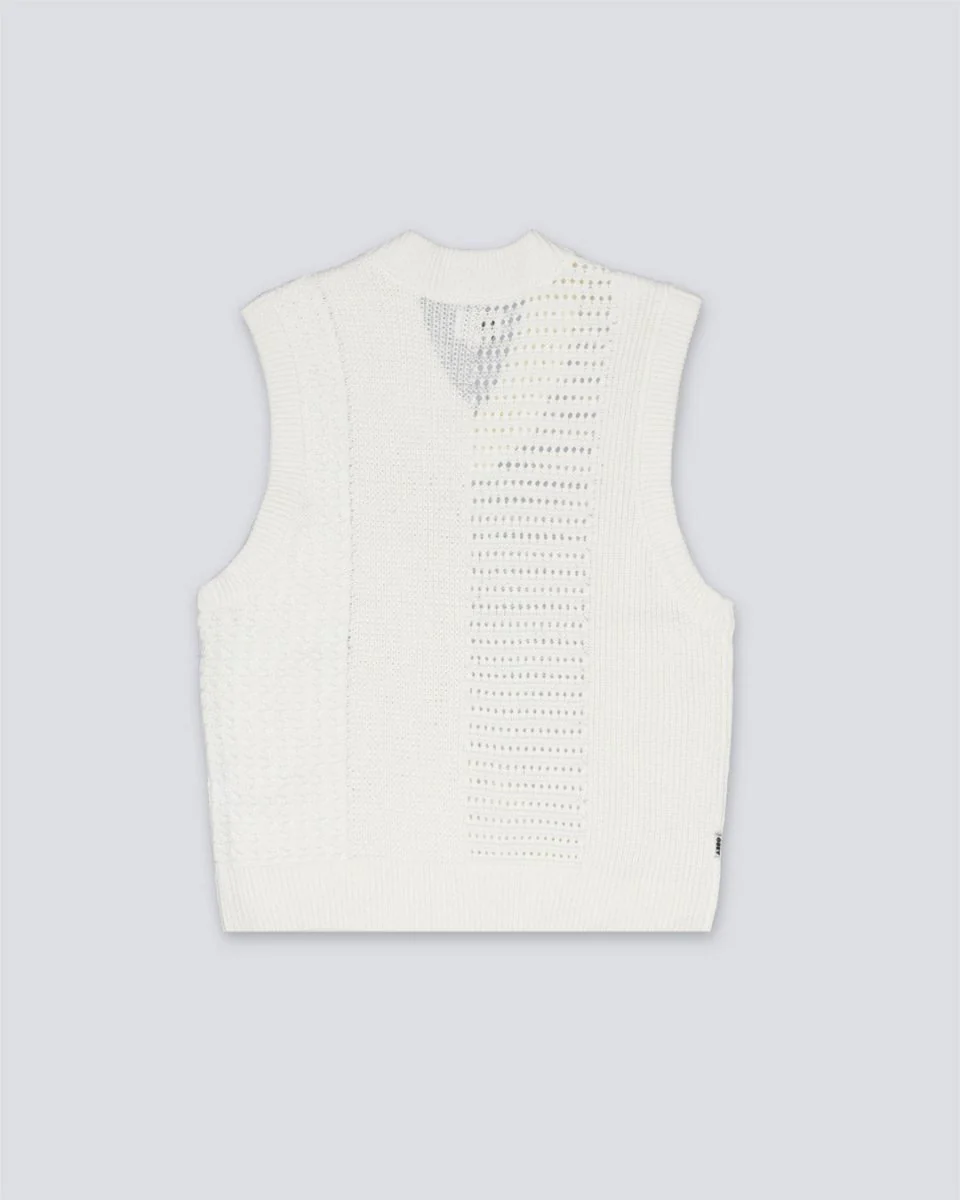 Chaleco Obey Garrett Sweater Beige Hombre - Image 2