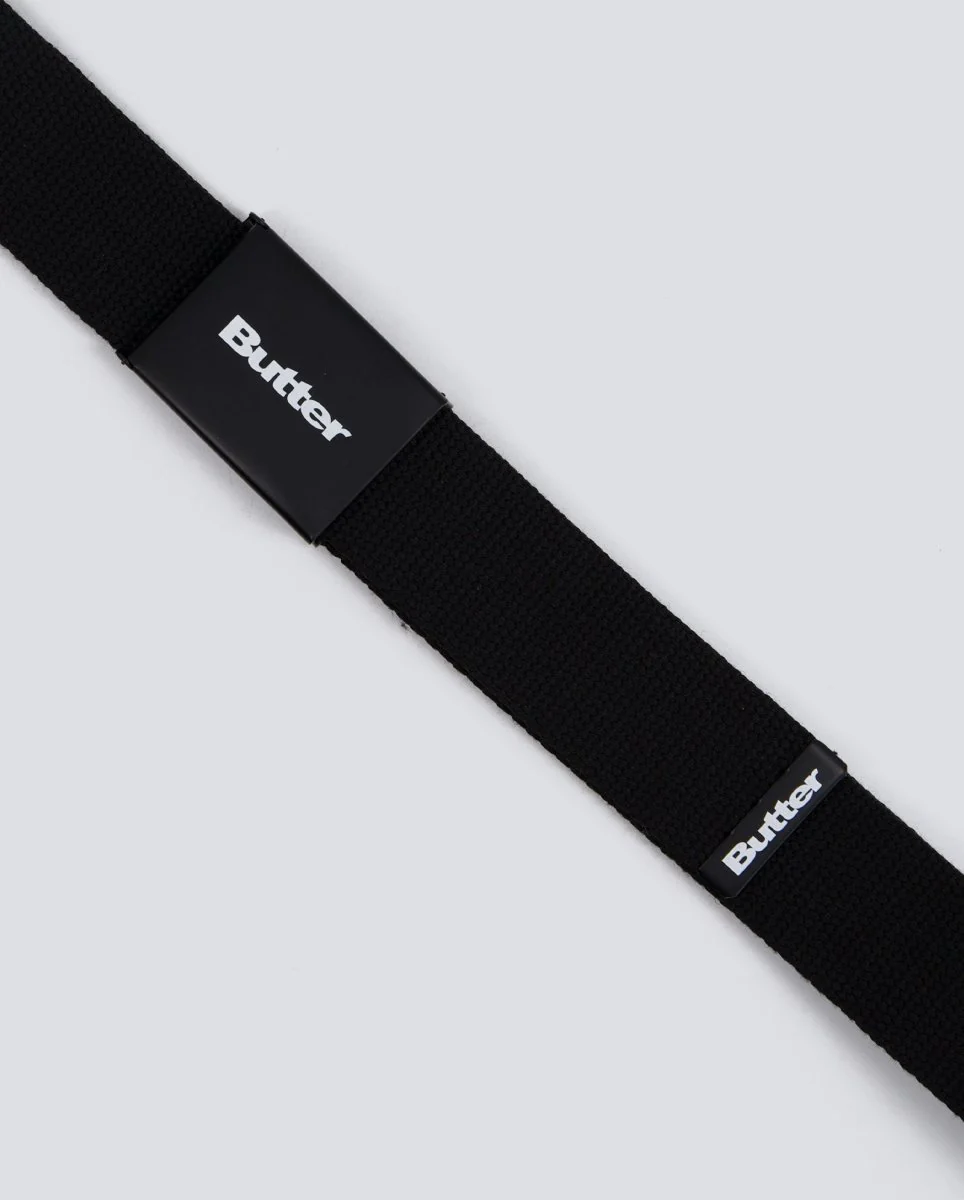 Cinturón Butter Goods Logo Woven Negro Unisex - Image 3