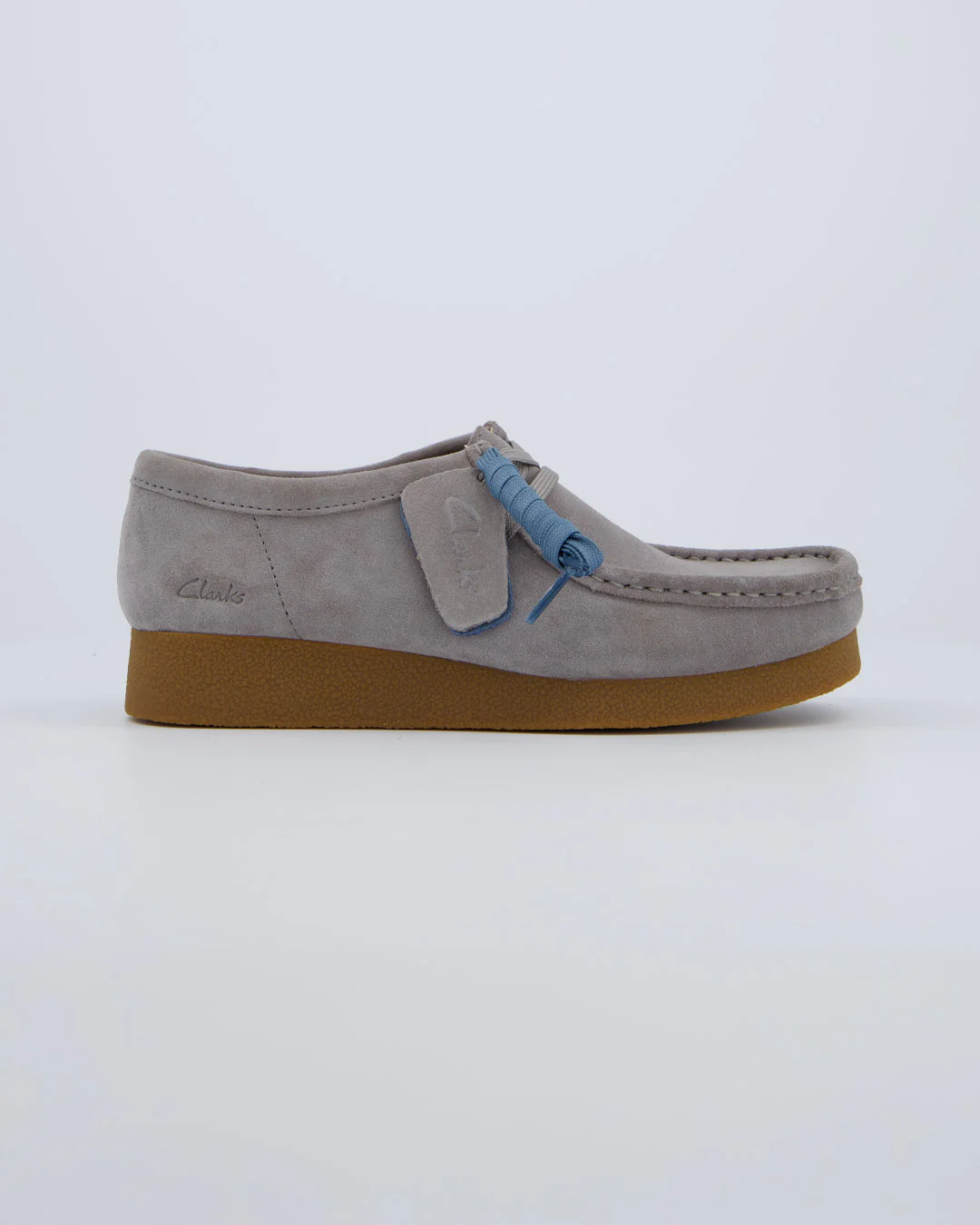 Clarks Wallabee Evo Suede Gris Oscuro Mujer