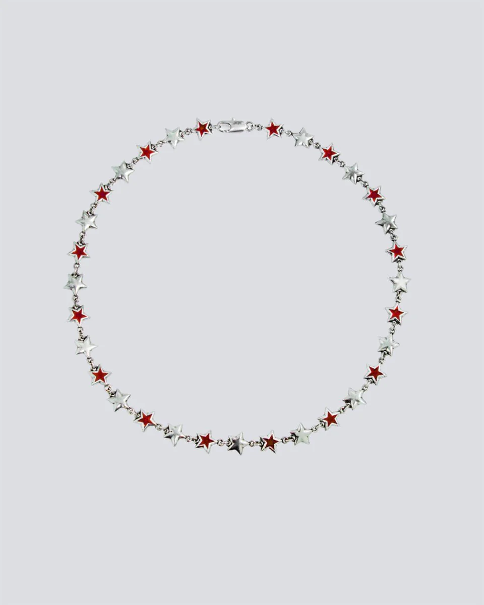 Collar Twojeys Enameled Stars Bracelet Red Unisex