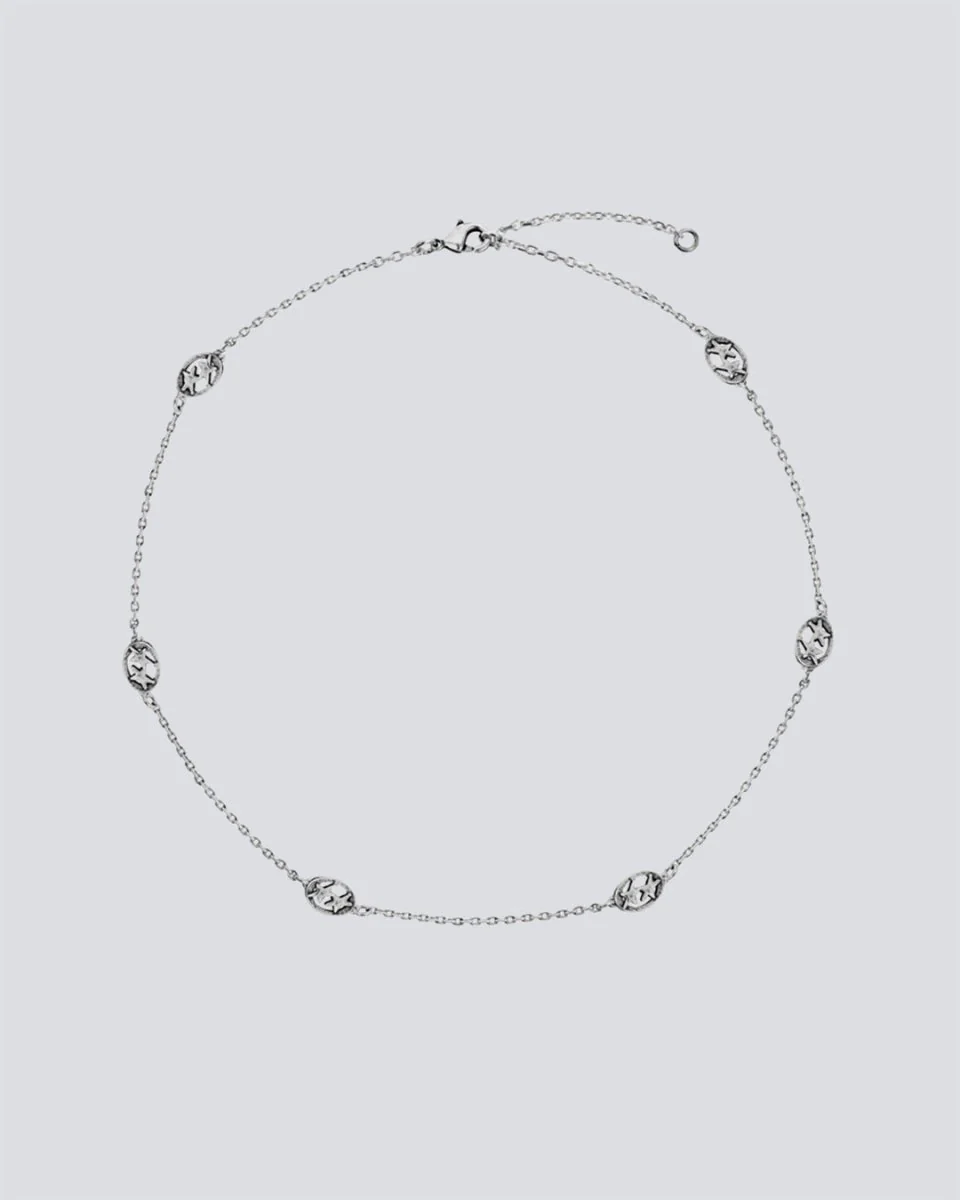 Collar Twojeys Mini Superstar Plateado Unisex