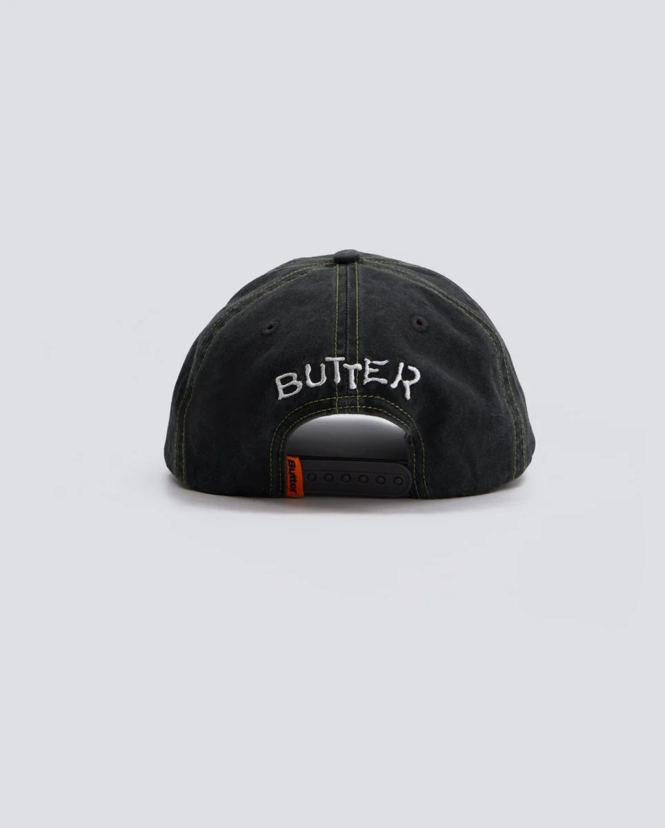 Gorra Butter Goods Canine 5 Panel Negro Unisex - Image 3