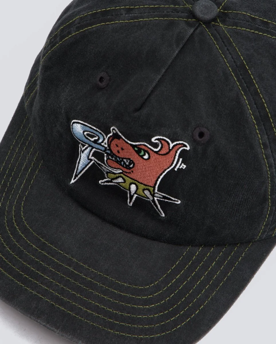Gorra Butter Goods Canine 5 Panel Negro Unisex - Image 4